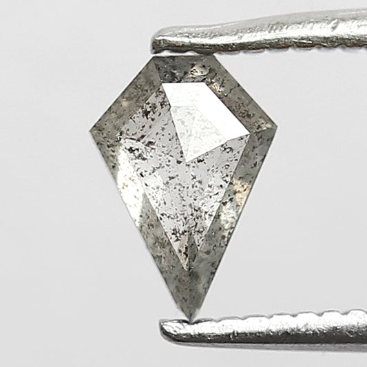 0.50 CT 6.8 x 4.8 MM Geometric Shape Salt and Pepper Natural Grey Black Color Diamond Perfect For Making Unique Style Pendants For Gifting