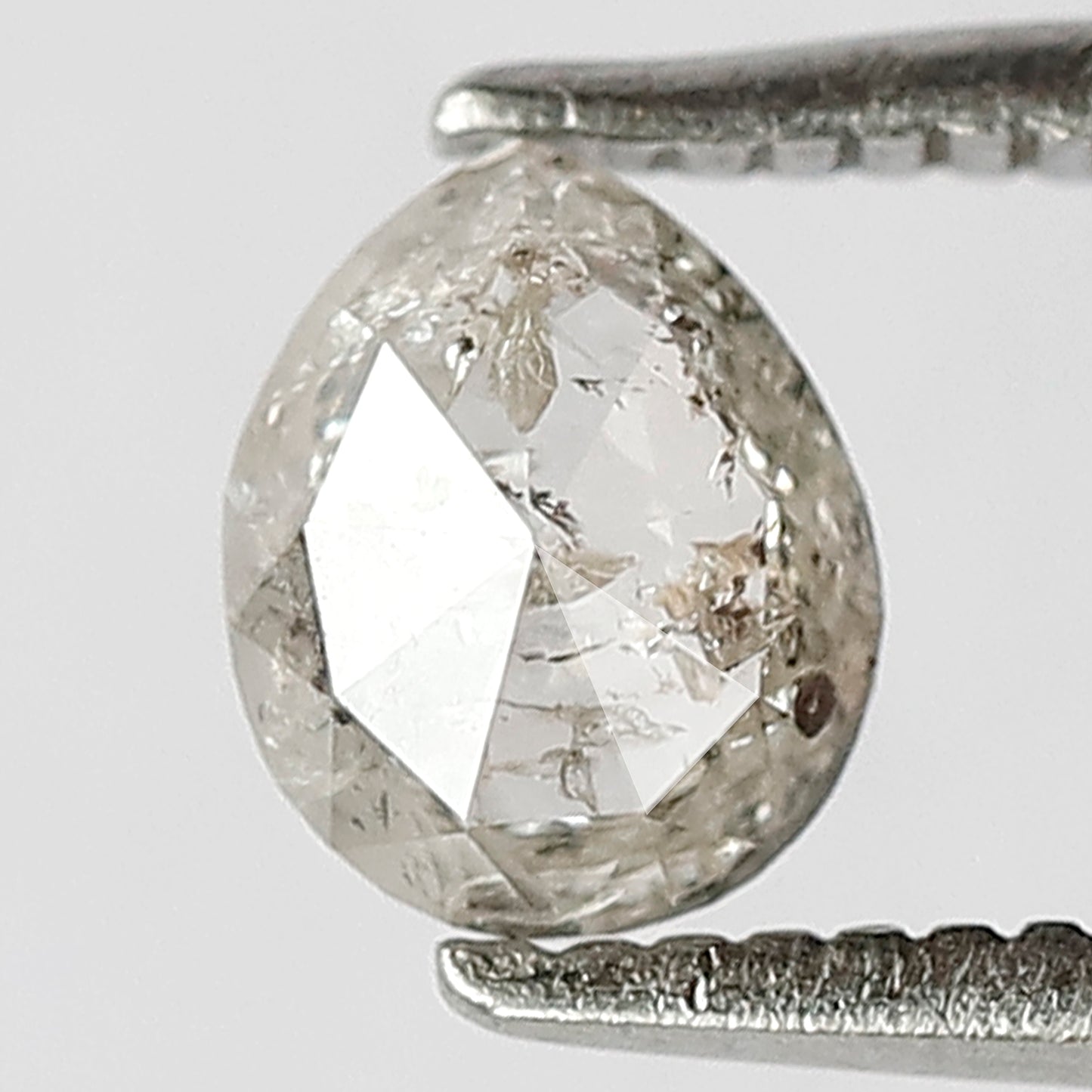 0.40 CT Stunning Pear Shape Grayish Black 5.7 x 4.7 MM Natural Salt and Pepper Diamond Made For Making Alternative Engagement Ring