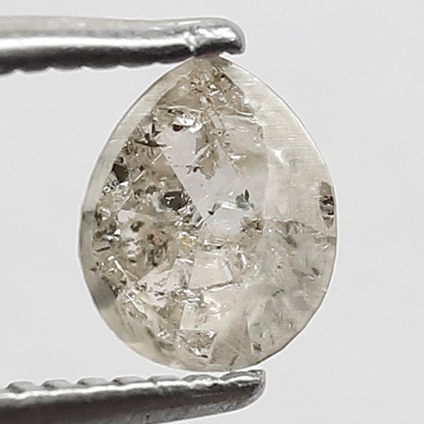 0.40 CT Stunning Pear Shape Grayish Black 5.7 x 4.7 MM Natural Salt and Pepper Diamond Made For Making Alternative Engagement Ring