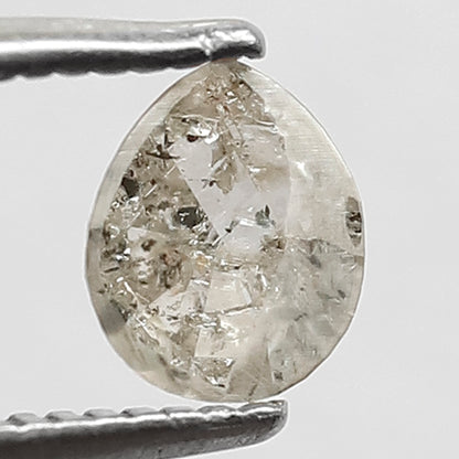0.40 CT Stunning Pear Shape Grayish Black 5.7 x 4.7 MM Natural Salt and Pepper Diamond Made For Making Alternative Engagement Ring