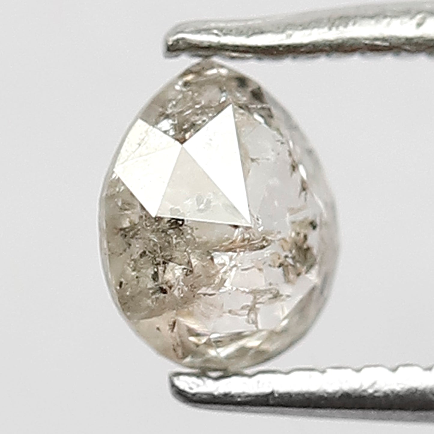 0.40 CT Stunning Pear Shape Grayish Black 5.7 x 4.7 MM Natural Salt and Pepper Diamond Made For Making Alternative Engagement Ring