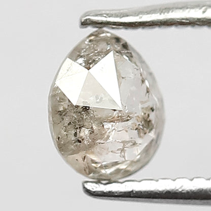 0.40 CT Stunning Pear Shape Grayish Black 5.7 x 4.7 MM Natural Salt and Pepper Diamond Made For Making Alternative Engagement Ring