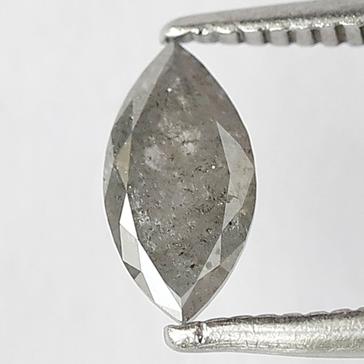 0.46 CT Excellent Marquise Shape Salt and Pepper Natural Grey Black Color Diamond made for Marquise Diamond Ring
