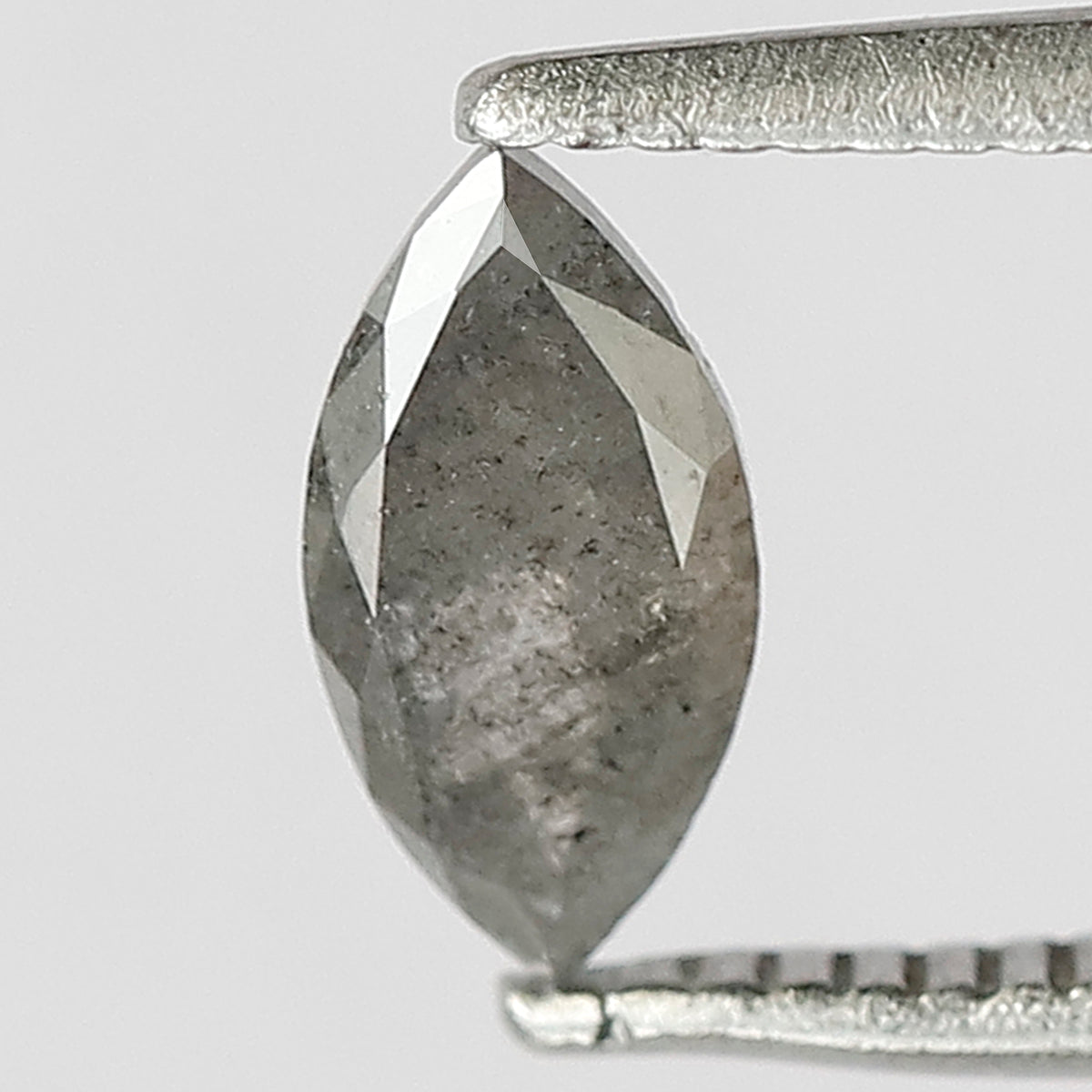 0.46 CT Excellent Marquise Shape Salt and Pepper Natural Grey Black Color Diamond made for Marquise Diamond Ring