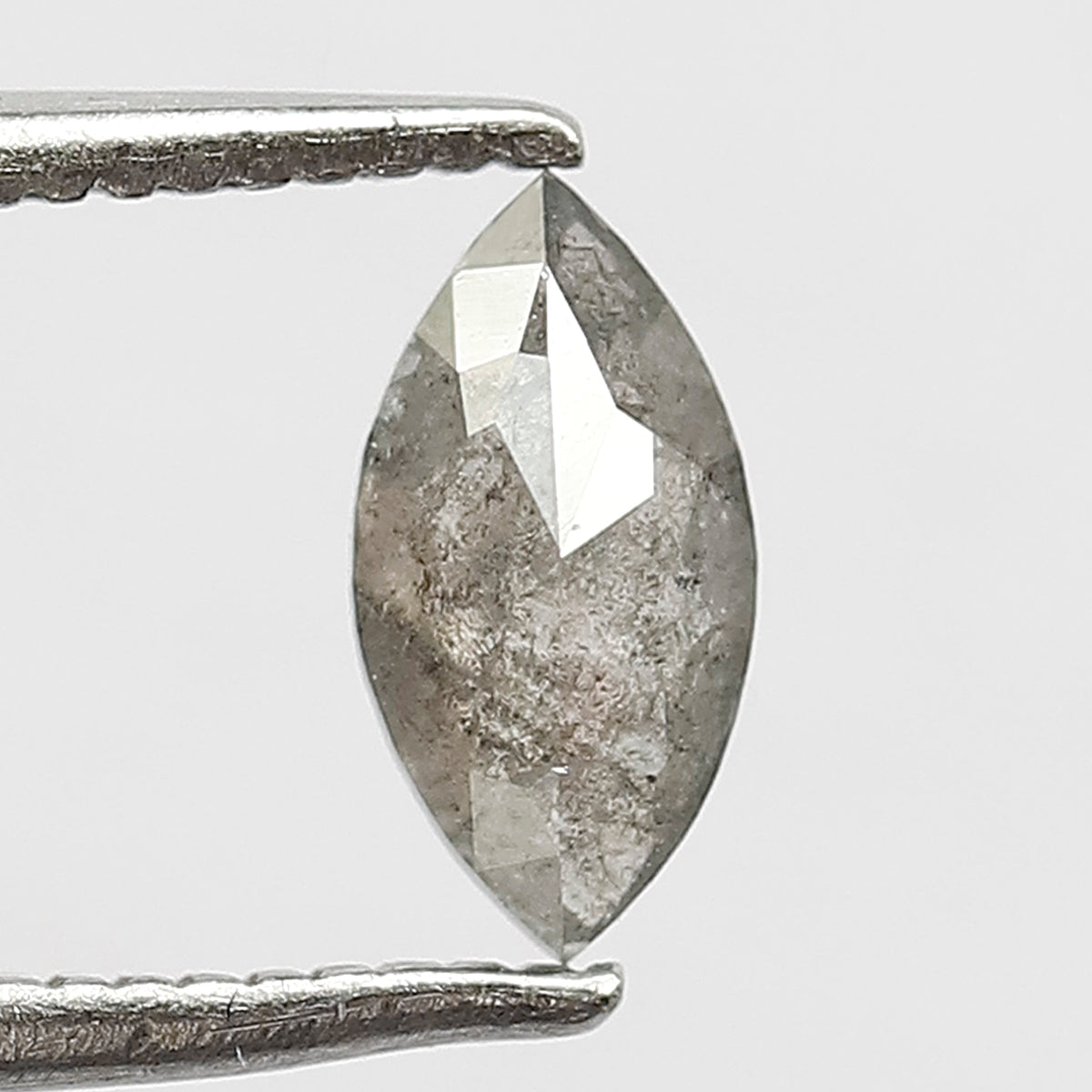 0.46 CT Excellent Marquise Shape Salt and Pepper Natural Grey Black Color Diamond made for Marquise Diamond Ring