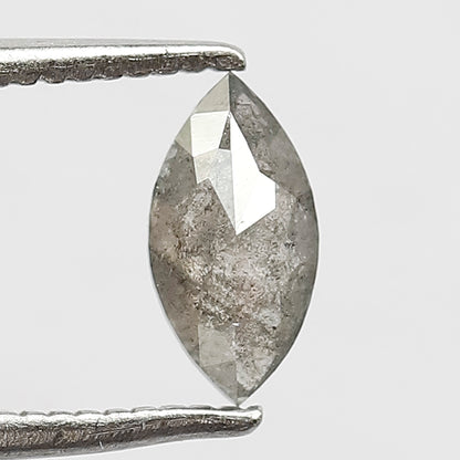 0.46 CT Excellent Marquise Shape Salt and Pepper Natural Grey Black Color Diamond made for Marquise Diamond Ring