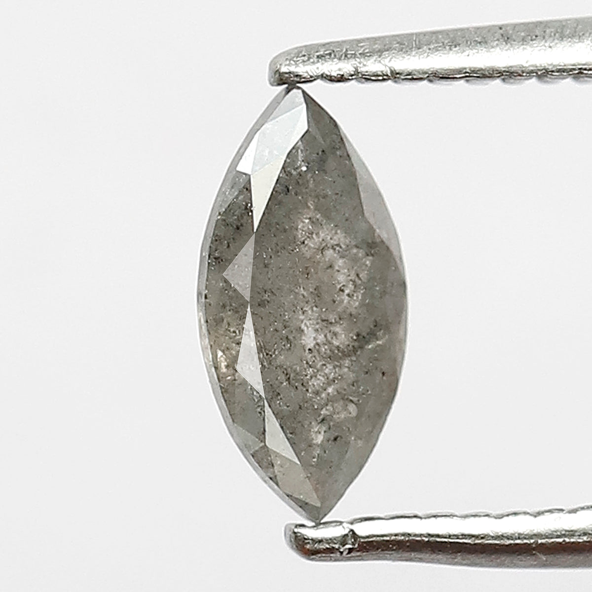 0.46 CT Excellent Marquise Shape Salt and Pepper Natural Grey Black Color Diamond made for Marquise Diamond Ring