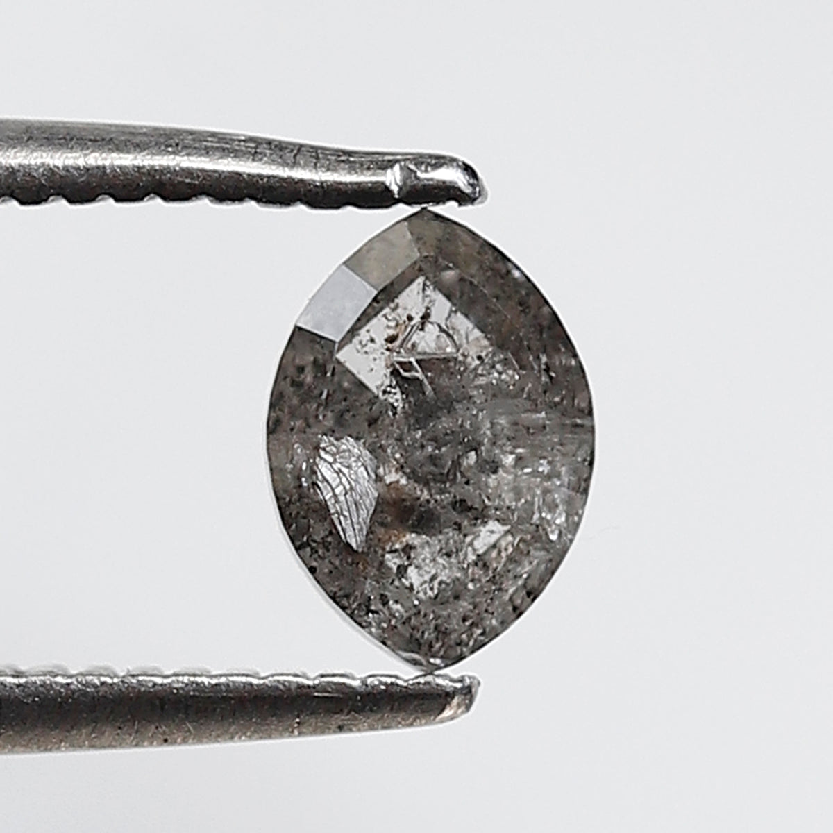 0.69 Ct Marquise Shape Salt and Pepper Diamond 6 MM Grey Black Color Natural Loose Diamond