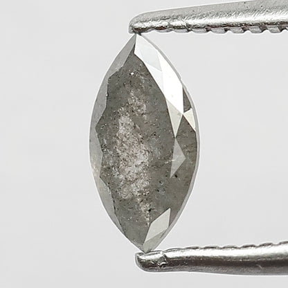 0.46 CT Excellent Marquise Shape Salt and Pepper Natural Grey Black Color Diamond made for Marquise Diamond Ring