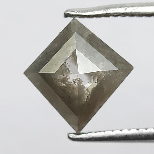1.50 CT Kite Shaped Natural Diamond , Splendid Grayish Black Kite Cut Diamond ,8.8 x 8.4 MM Glaring Faceted Kite Shape Diamond