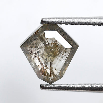 Modified Cut 1.70 Ct Salt & Pepper Diamond, Gray Translucent Natural Diamond, Loose Ethical Stone for Pendant