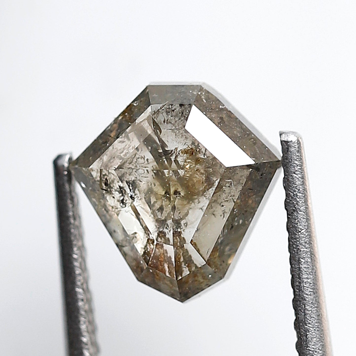 Modified Cut 1.70 Ct Salt & Pepper Diamond, Gray Translucent Natural Diamond, Loose Ethical Stone for Pendant