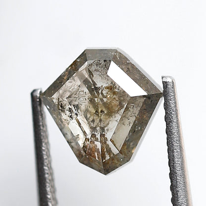 Modified Cut 1.70 Ct Salt & Pepper Diamond, Gray Translucent Natural Diamond, Loose Ethical Stone for Pendant