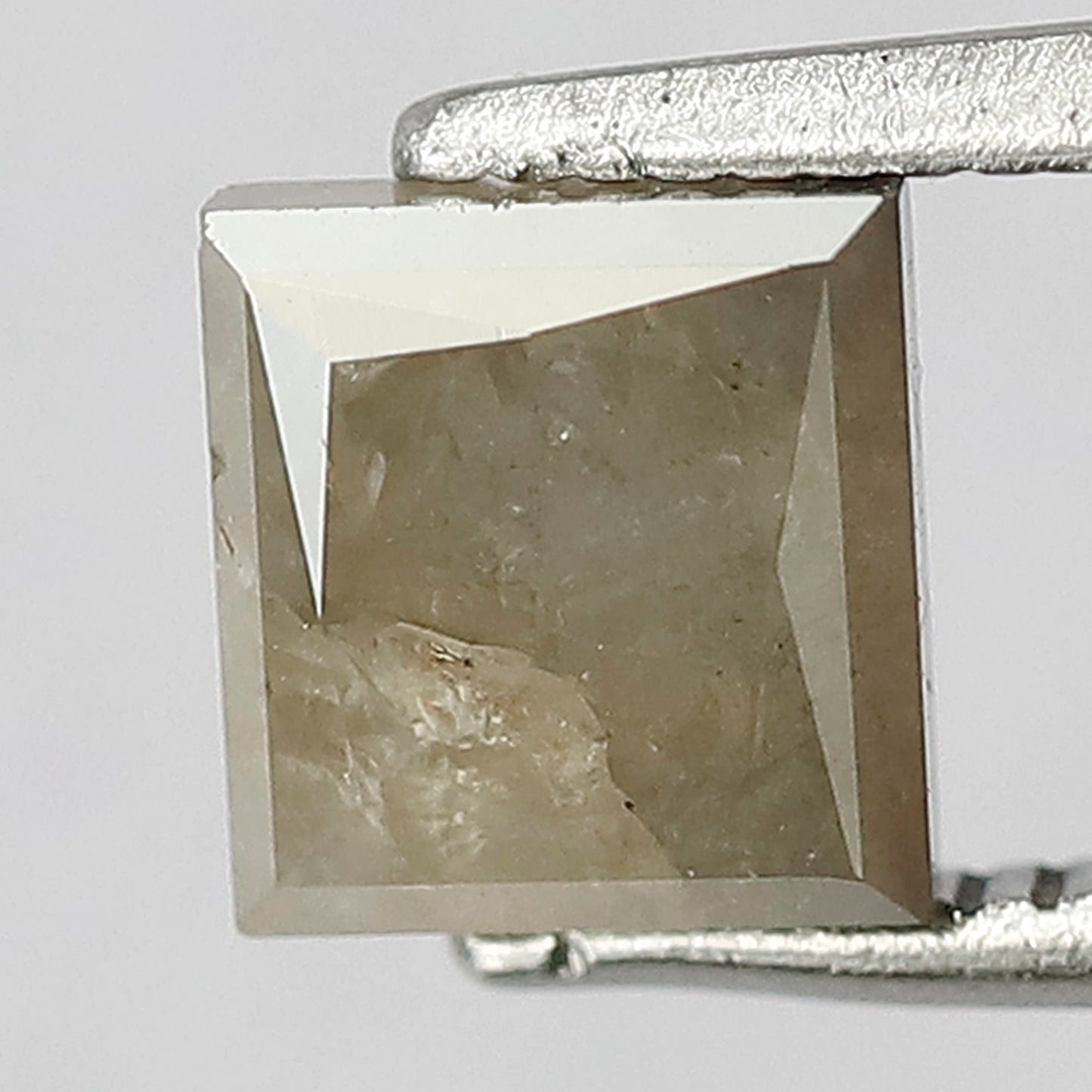 1.58 CT Natural Misty Brown Color Salt and Pepper Diamond ,Princess Cut Beautiful Shape Diamond For Proposal Ring