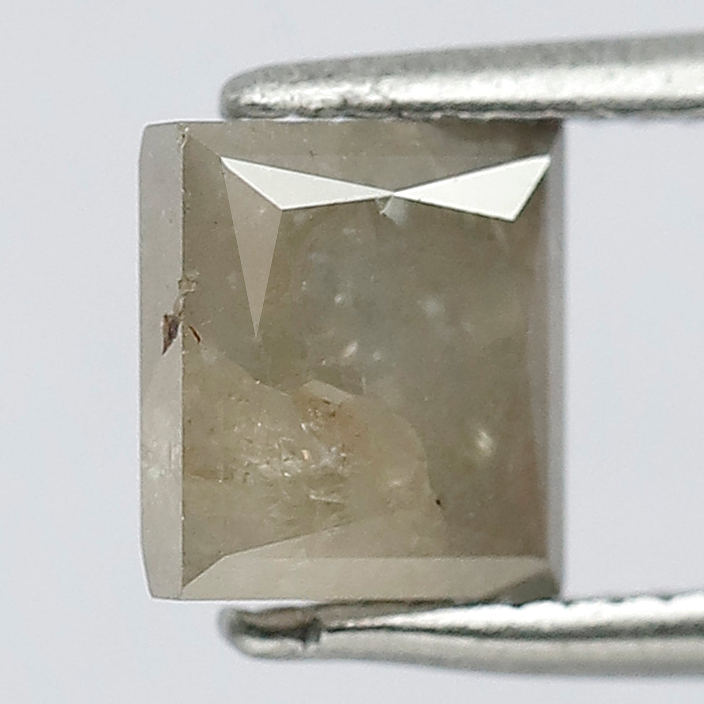 1.58 CT Natural Misty Brown Color Salt and Pepper Diamond ,Princess Cut Beautiful Shape Diamond For Proposal Ring