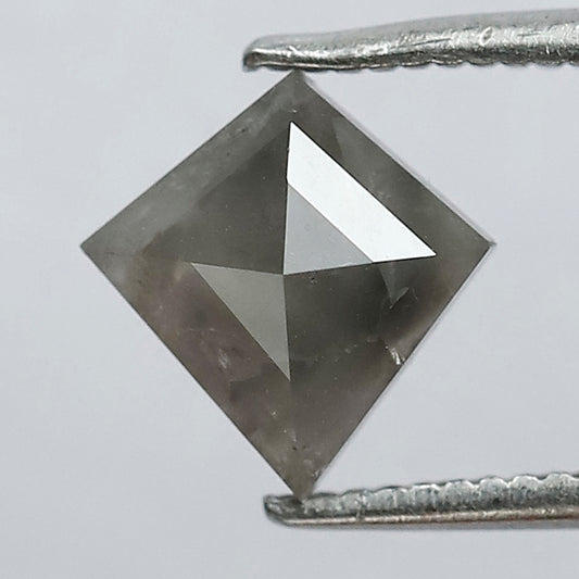 1.19 CT 8.2 x 7.9 x 3.2 mm Natural Loose Diamond Perfect Kite Shape Salt and Pepper Natural Loose Grey Black Color Kite Cut Diamond