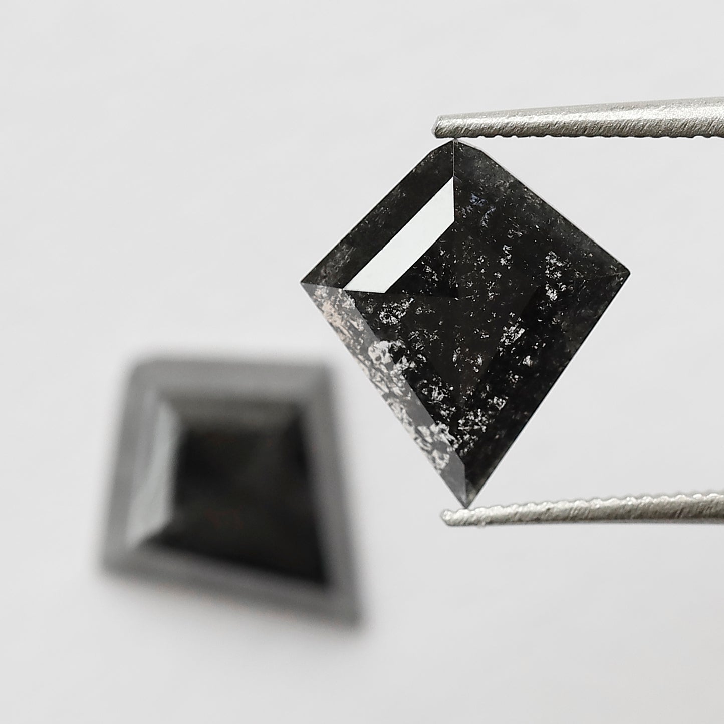 Pair Of 3.04 CT Kite Shape Loose Natural Diamond 11.20 MM Natural Black Color Salt and Pepper Diamond For Jewelry