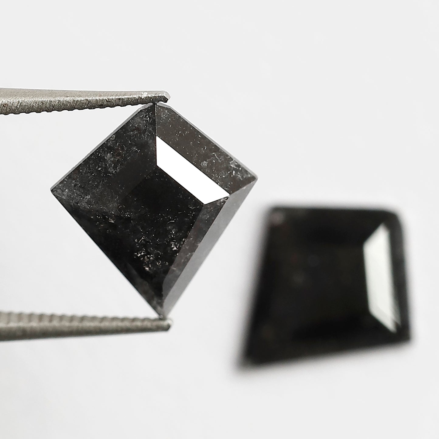 Pair Of 3.04 CT Kite Shape Loose Natural Diamond 11.20 MM Natural Black Color Salt and Pepper Diamond For Jewelry