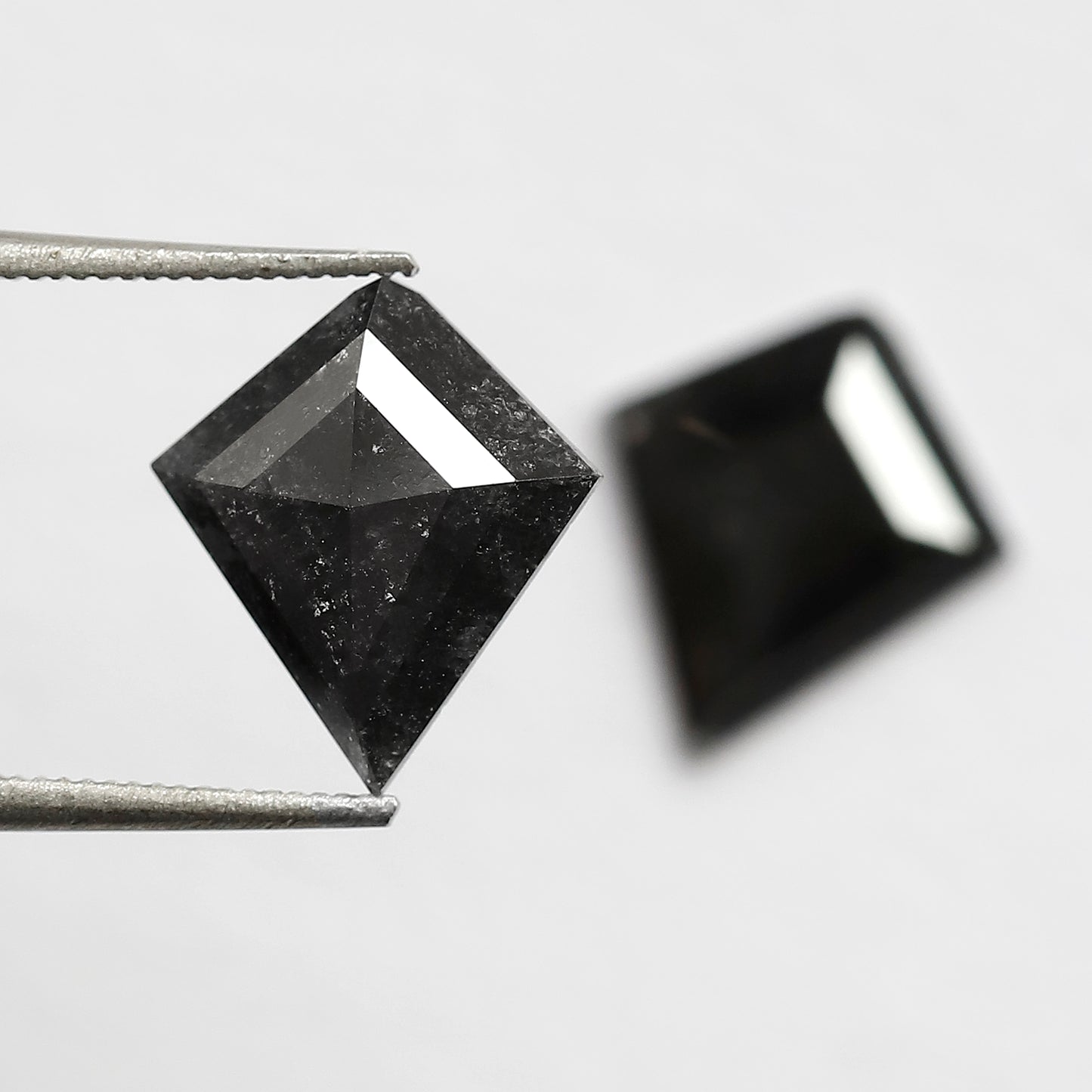 Pair Of 3.04 CT Kite Shape Loose Natural Diamond 11.20 MM Natural Black Color Salt and Pepper Diamond For Jewelry