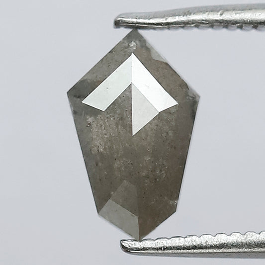 1.02 CT 9.2 x 5.8 x 2.5 MM Natural loose Diamond Geometric Shape Natural Loose Salt and Pepper Diamond Grey Black Color Shield Cut Diamond For Gift