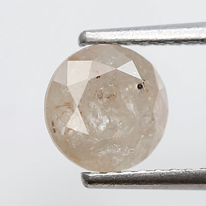Natural Loose Round Salt and Pepper Diamond 1.46 CT 6 MM Misty White Color Round Brilliant Cut Diamond