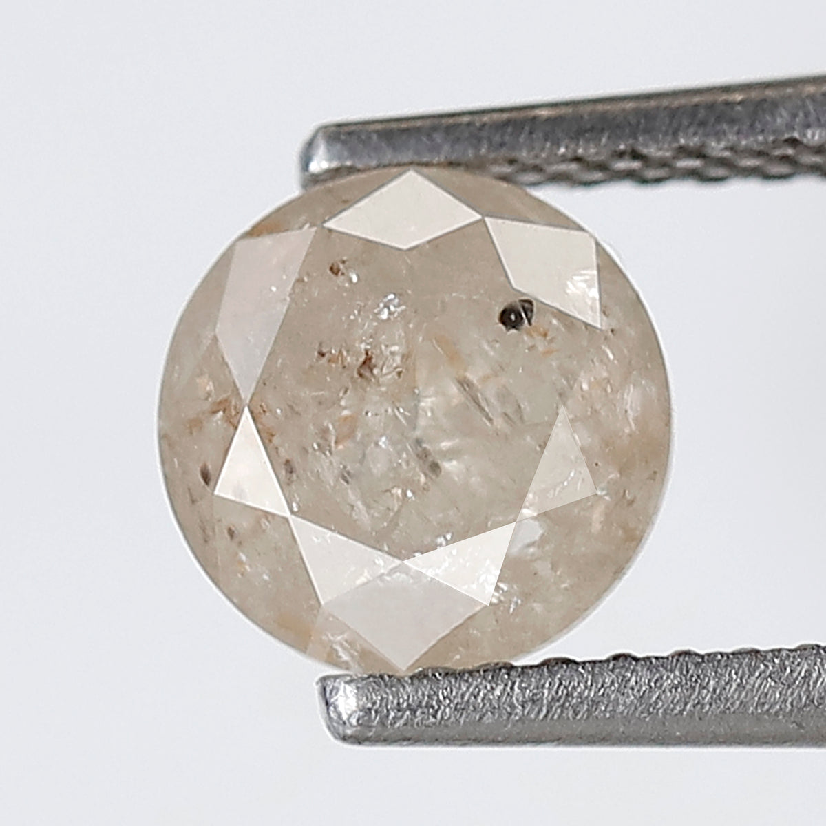 Natural Loose Round Salt and Pepper Diamond 1.46 CT 6 MM Misty White Color Round Brilliant Cut Diamond