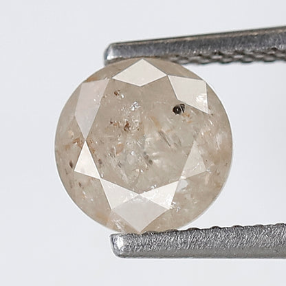 Natural Loose Round Salt and Pepper Diamond 1.46 CT 6 MM Misty White Color Round Brilliant Cut Diamond
