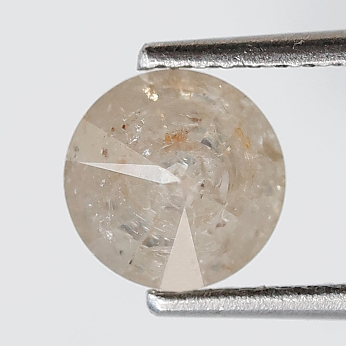 Natural Loose Round Salt and Pepper Diamond 1.46 CT 6 MM Misty White Color Round Brilliant Cut Diamond