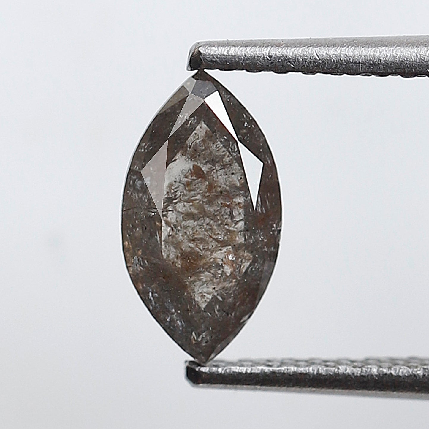 0.63 Ct Marquise Salt and Pepper Diamond, Gray Black Natural Loose Diamond, 8.50 mm Earth Mined Stone