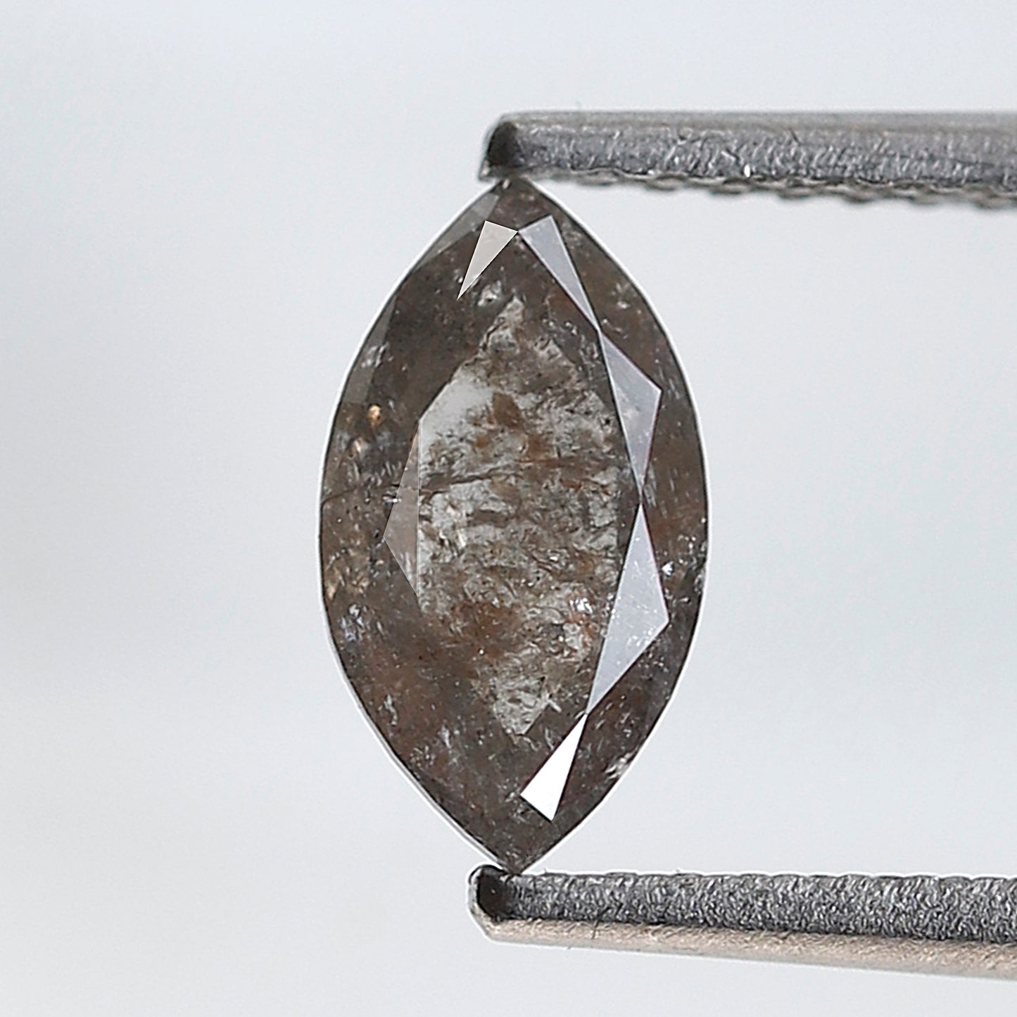 0.63 Ct Marquise Salt and Pepper Diamond, Gray Black Natural Loose Diamond, 8.50 mm Earth Mined Stone