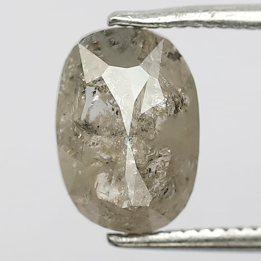 2.09 CT Natural Loose Diamond Natural Grey Black Color 9.2 X 6.5 X 3.8 mm Long Natural Oval Shape Diamond For Making Oval Cut Diamond Ring
