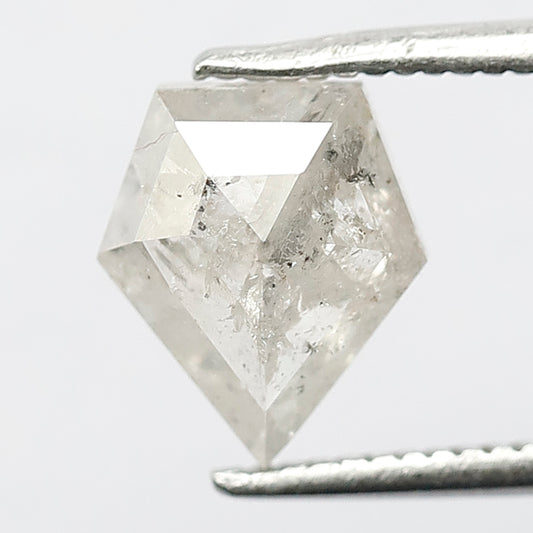1.51 CT Natural Loose Diamond Pentagon Shape Salt and Pepper Diamond Natural Grey Black Color Diamond 8.3 X 7.1 X 3.5MM Pentagon Cut Diamond