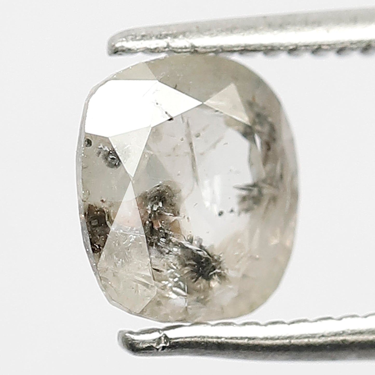 1.05 CT Natural Grayish Black Color Diamond Natural Loose Diamond Cushion Shape Loose Natural Salt and Pepper Diamond For Engagement Ring