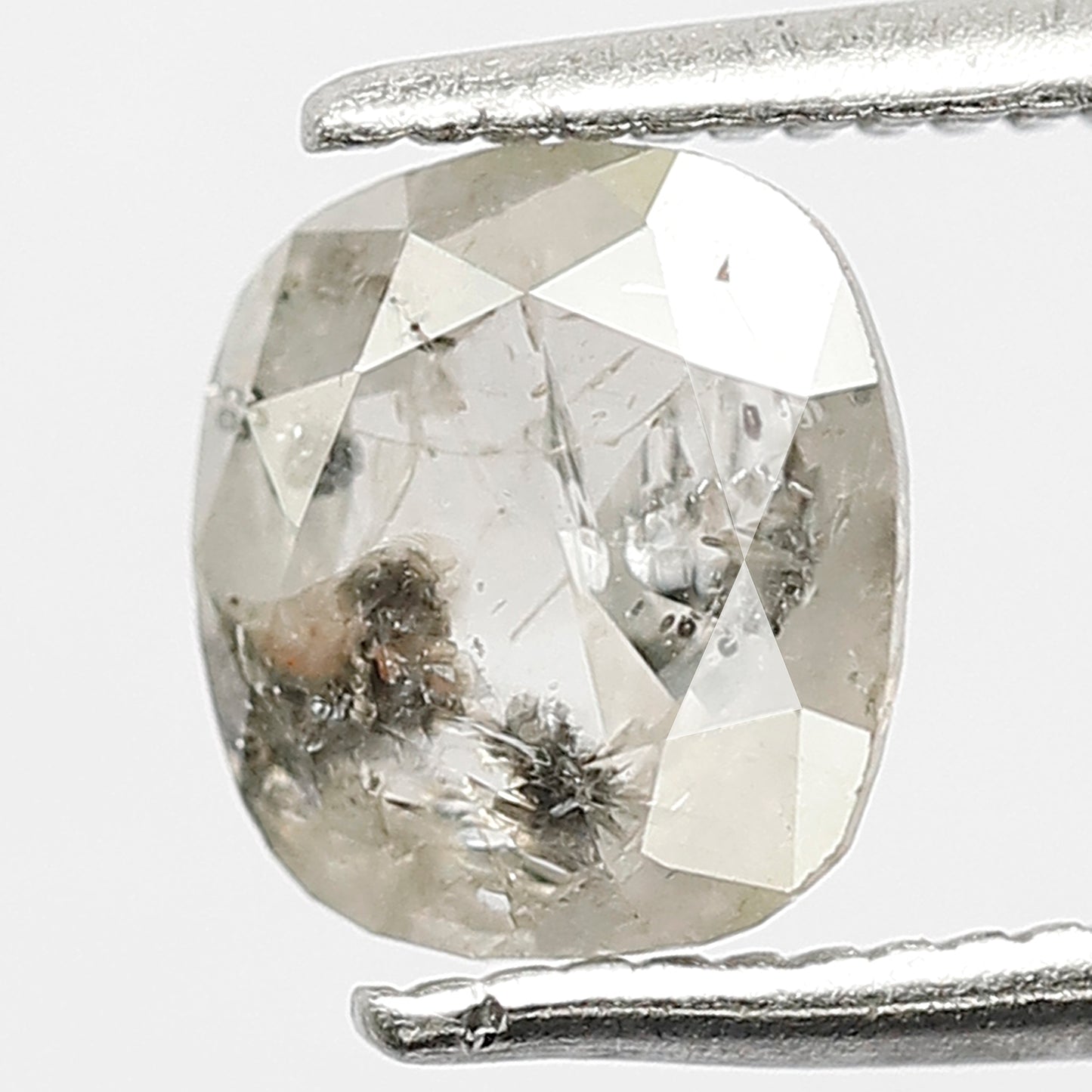 1.05 CT Natural Grayish Black Color Diamond Natural Loose Diamond Cushion Shape Loose Natural Salt and Pepper Diamond For Engagement Ring