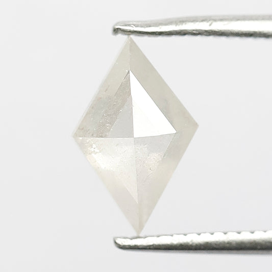 1.00 CT Natural Perfect Kite Shape Natural Loose 9.50 MM Misty White Color Salt and Pepper Diamond