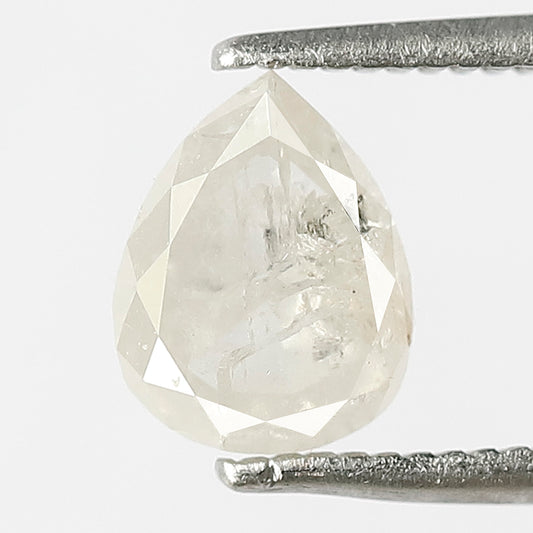 1.46 CT Natural Loose Diamond Pear Shape Natural Diamond Natural White Color Diamond 7.5 X 5.9 X 4 MM Pear Cut Salt and Pepper Diamond