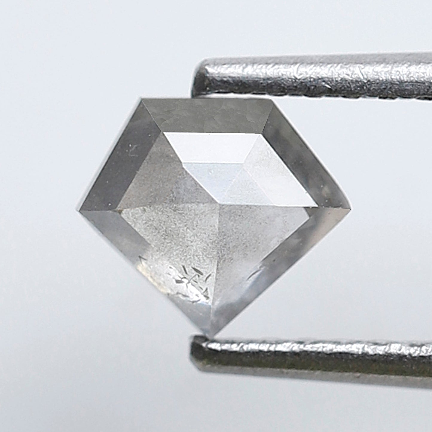 0.65 Ct Pentagon Shape Natural Salt and Pepper Diamond, Gray Translucent Loose Diamond, Conflict Free Diamond for Custom Pendant