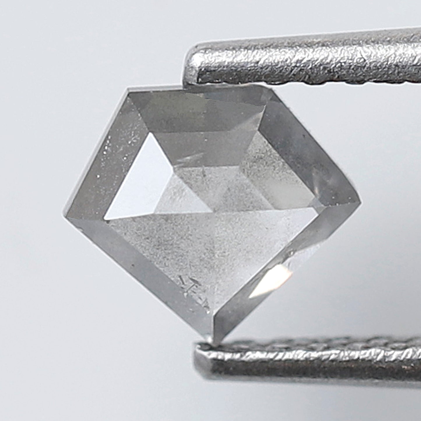 0.65 Ct Pentagon Shape Natural Salt and Pepper Diamond, Gray Translucent Loose Diamond, Conflict Free Diamond for Custom Pendant