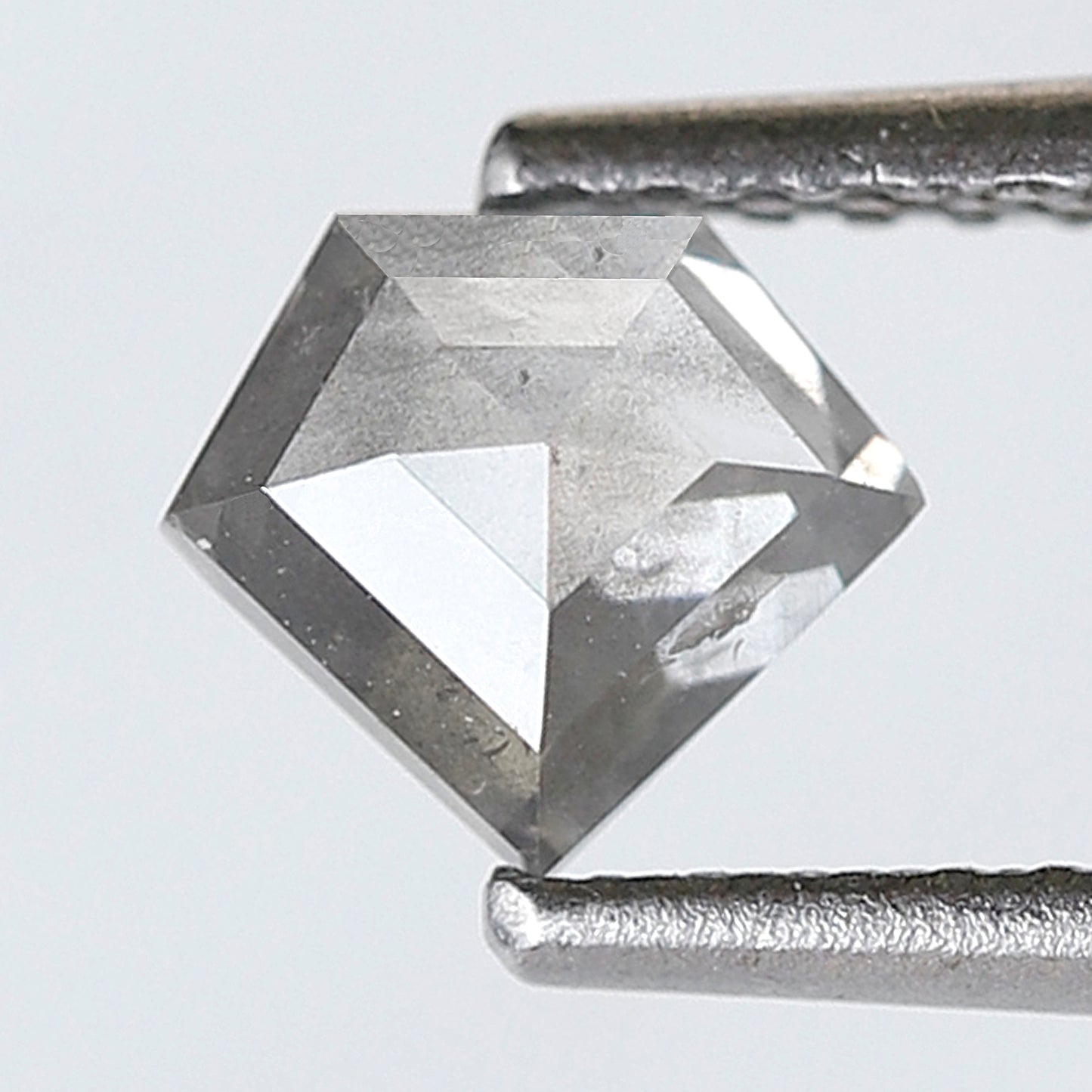 0.65 Ct Pentagon Shape Natural Salt and Pepper Diamond, Gray Translucent Loose Diamond, Conflict Free Diamond for Custom Pendant