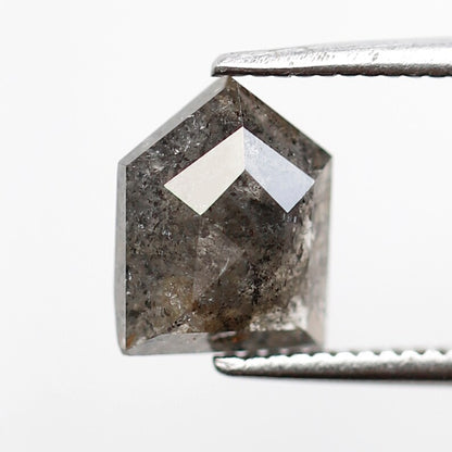 1.50 CT Geometric cut Salt and Pepper Diamond, Natural Gray Black Loose Earth Mined Diamond For Custom Pendant