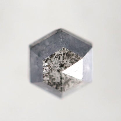 Hexagon Cut 0.48 Ct Salt and Pepper Diamond, Natural Gray Black Earth Mined Diamond, Loose Stone for Pendant Making