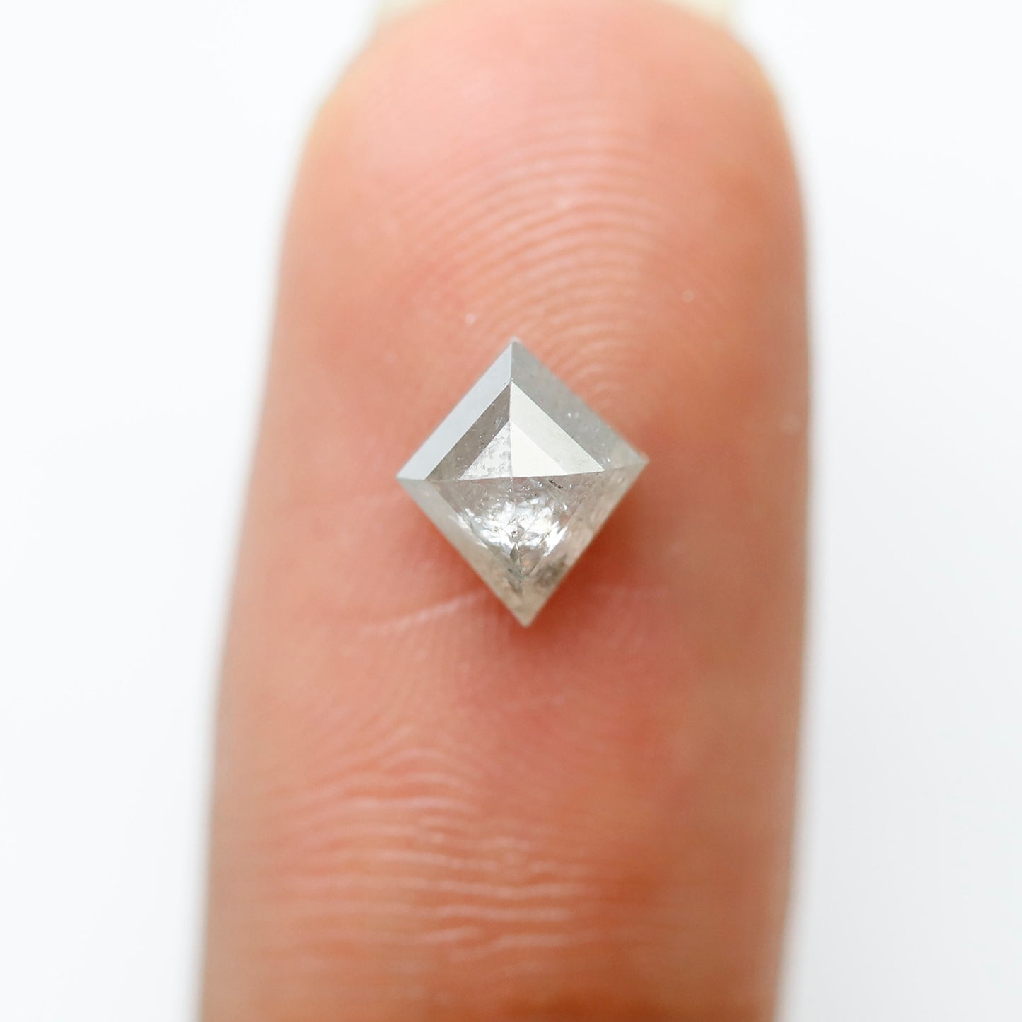 1.02 Ct Natural Kite Shape Diamond, Misty White Salt and Pepper Loose Diamond, Conflict Free Stone for Ring