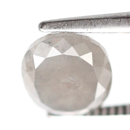 2.25 Ct Natural Oval Diamond, Grayish Salt and Pepper Loose Diamond, 8.00 mm Ethical Engagement Ring Stone