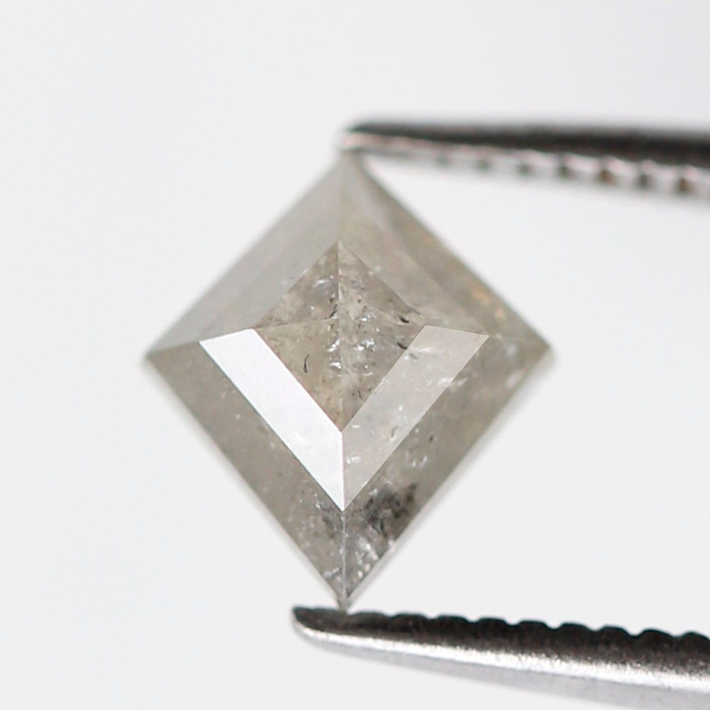 1.02 Ct Natural Kite Shape Diamond, Misty White Salt and Pepper Loose Diamond, Conflict Free Stone for Ring