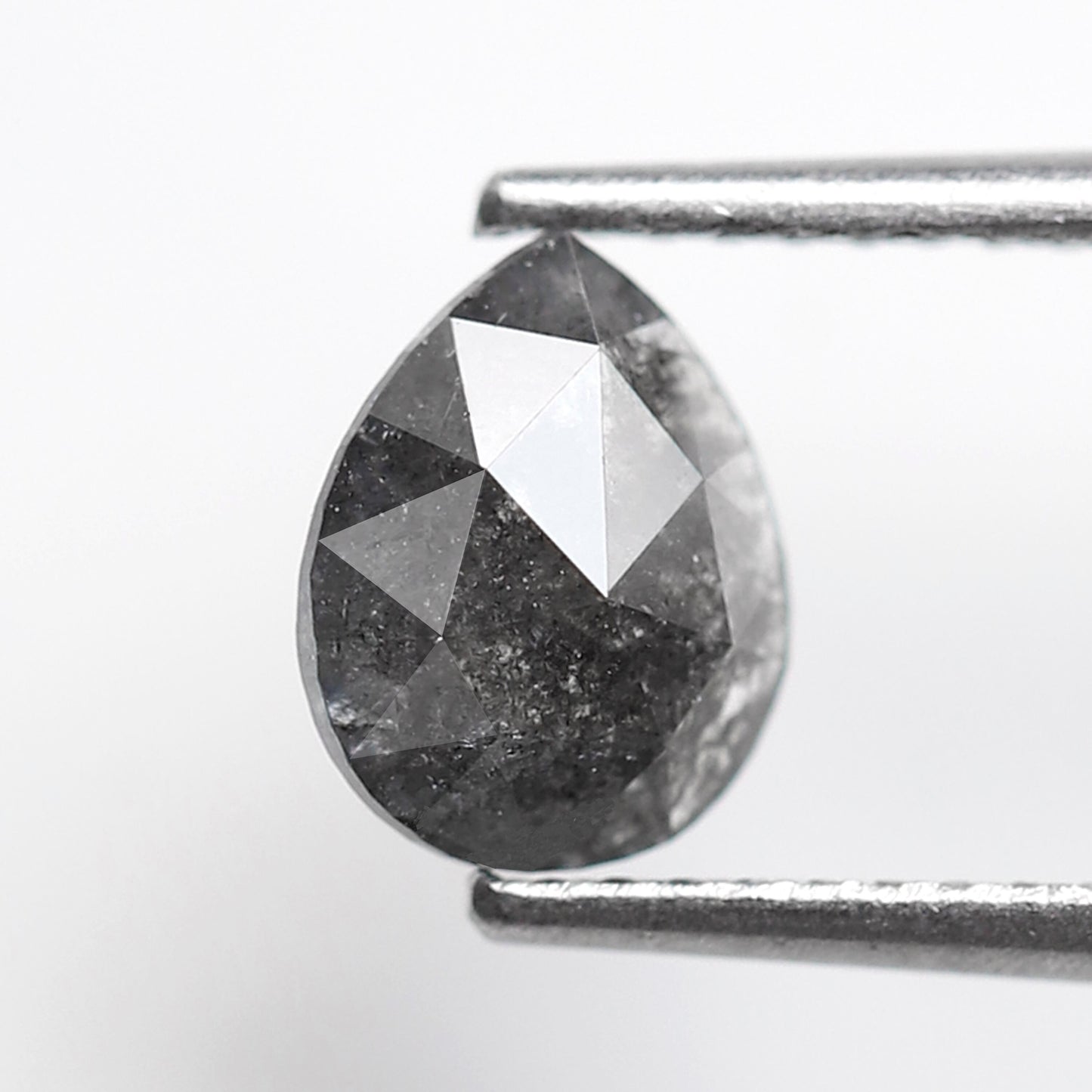 0.83 Ct Pear Shape Salt and Pepper Diamond, Blackish Gray Natural Loose Diamond, Conflict Free Engagement Ring Stone
