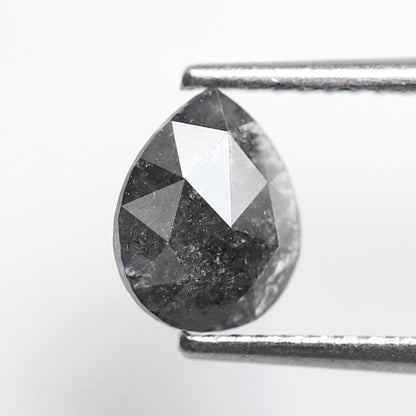 0.83 Ct Pear Shape Salt and Pepper Diamond, Blackish Gray Natural Loose Diamond, Conflict Free Engagement Ring Stone