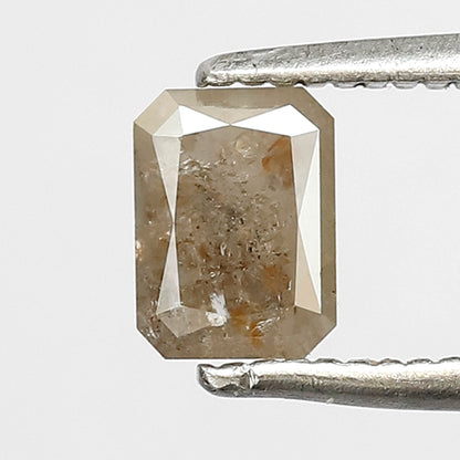 0.62 CT Emerald Cut Diamond, 5.50 MM Rustic Diamond, Natural white Diamond, Loose Diamond for her gift