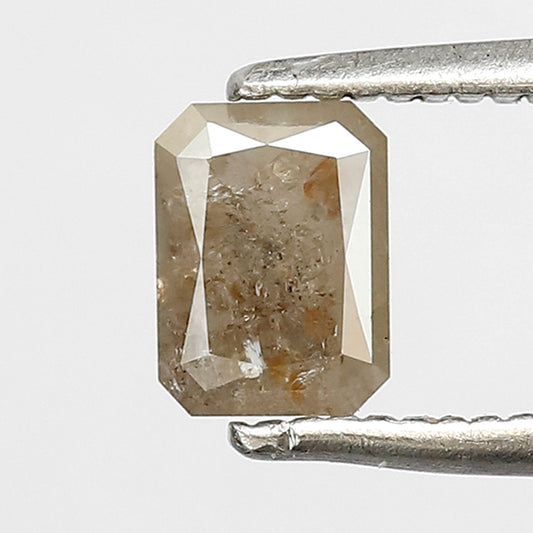 0.62 CT Emerald Cut Diamond, 5.50 MM Rustic Diamond, Natural white Diamond, Loose Diamond for her gift