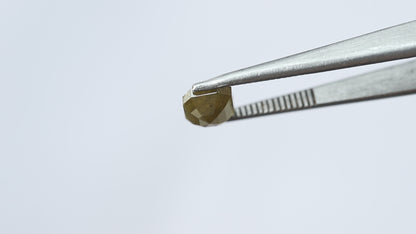 Square Emerald Cut Rustic Fancy Greenish Color Diamond 6 mm 1.14 Carat