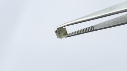 0.63 CT Emerald Shape Salt and Pepper Diamond in Natural Grayish Green Color